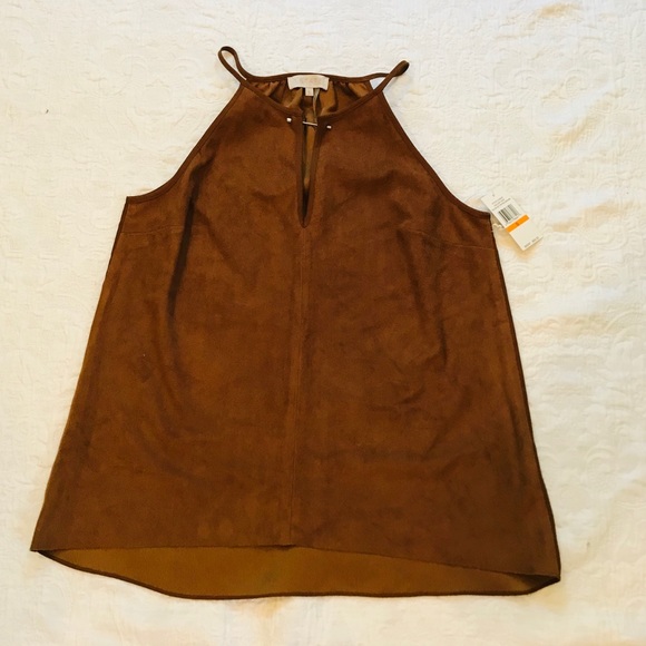 1. State Tops - 1.STATE**Brown Suede Look Top**Small**$89